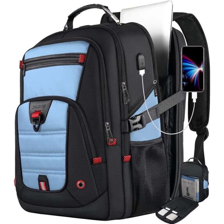 Z-MGKISS 18.4"-19" Extra Large Laptop Backpack, Water-Resistant Gaming Laptop Travel Backpack, School Bag with USB Charging Port and Multiple Compartments, Gifts for Men &...