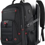 Z-MGKISS Extra Large Backpack for Men, Gaming Laptop Travel Bag Fits 18.4-19" Laptops, TSA Flight-Approved Backpack, Anti-Theft Gym College Business Work Mens Daypack, Black