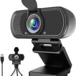 ZIQIAN 1080P Webcam,Live Streaming Web Camera with Stereo Microphone, Desktop or Laptop USB Webcam with 110 Degree View Angle, HD N5 Webcam for Video Calling, Conferencing,...