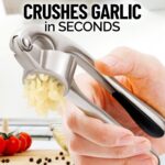 Zulay Kitchen Premium Garlic Press Set - Rust Proof & Dishwasher Safe Professional Garlic Mincer Tool - Easy-Squeeze, Easy-Clean with Soft, Ergonomic Handle - Silicone Garlic...