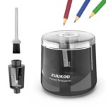 Zuukoo Electric Pencil Sharpeners, Battery Powered for Colored Pencils, High-Speed Operated Automatic & Manual Pencil Sharpener for Kids, Home School