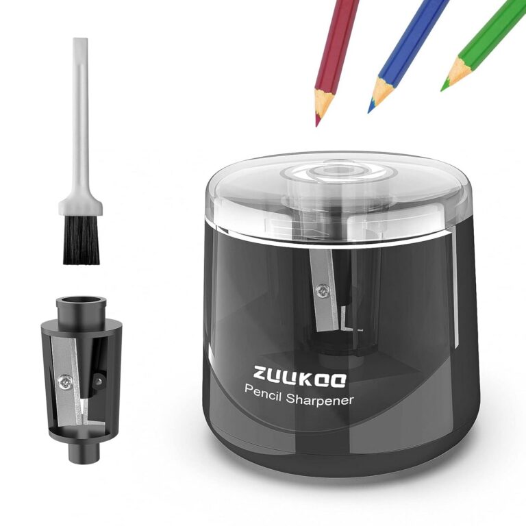 Zuukoo Electric Pencil Sharpeners, Battery Powered for Colored Pencils, High-Speed Operated Automatic & Manual Pencil Sharpener for Kids, Home School