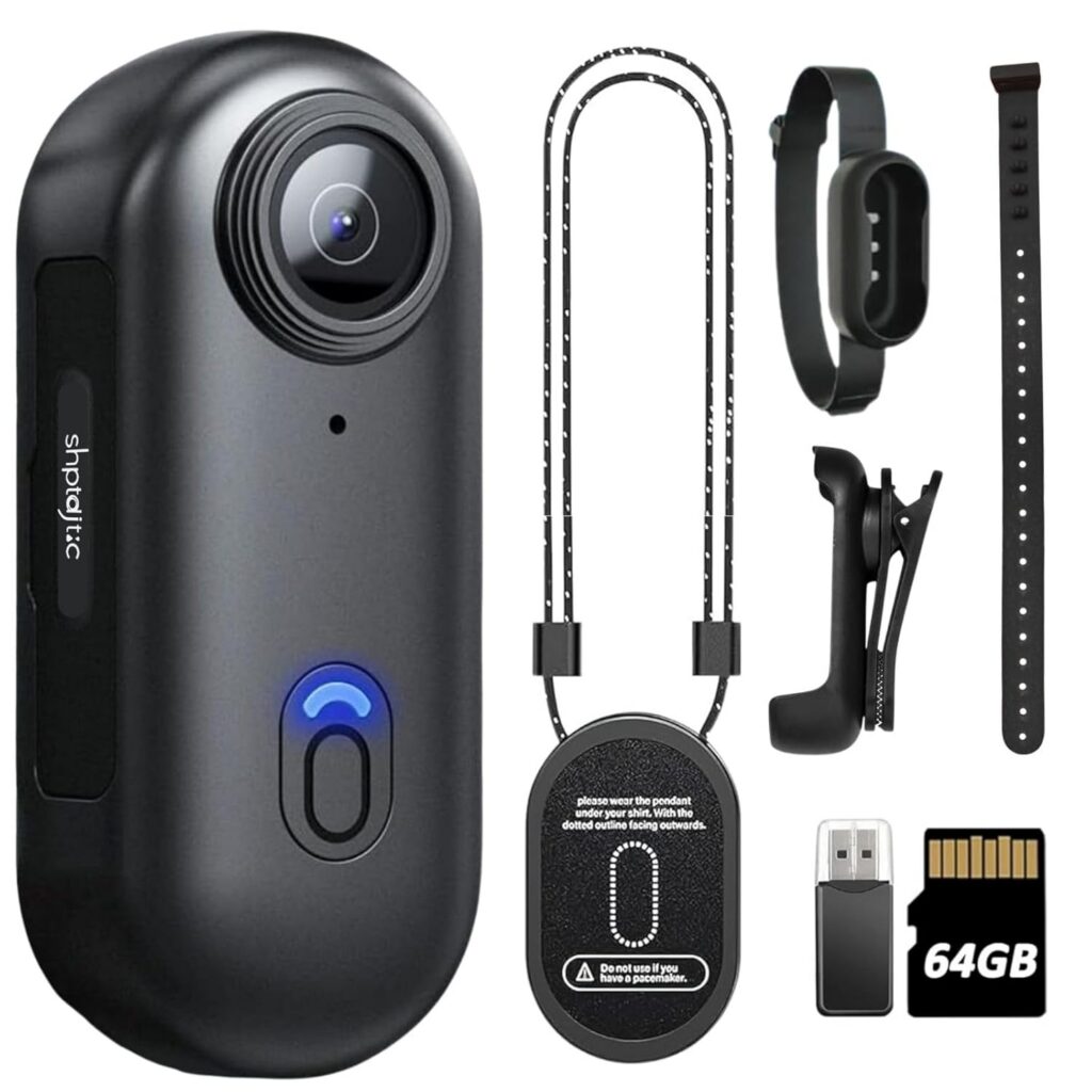 1080P Body Camera, Thumb Size Cam,Wearable Camera with 360°Rotatable Clip & Magnetic Clip,150 Minutes for recording,Take for Lecture, Traveling,Pet Walking and Outdoors...