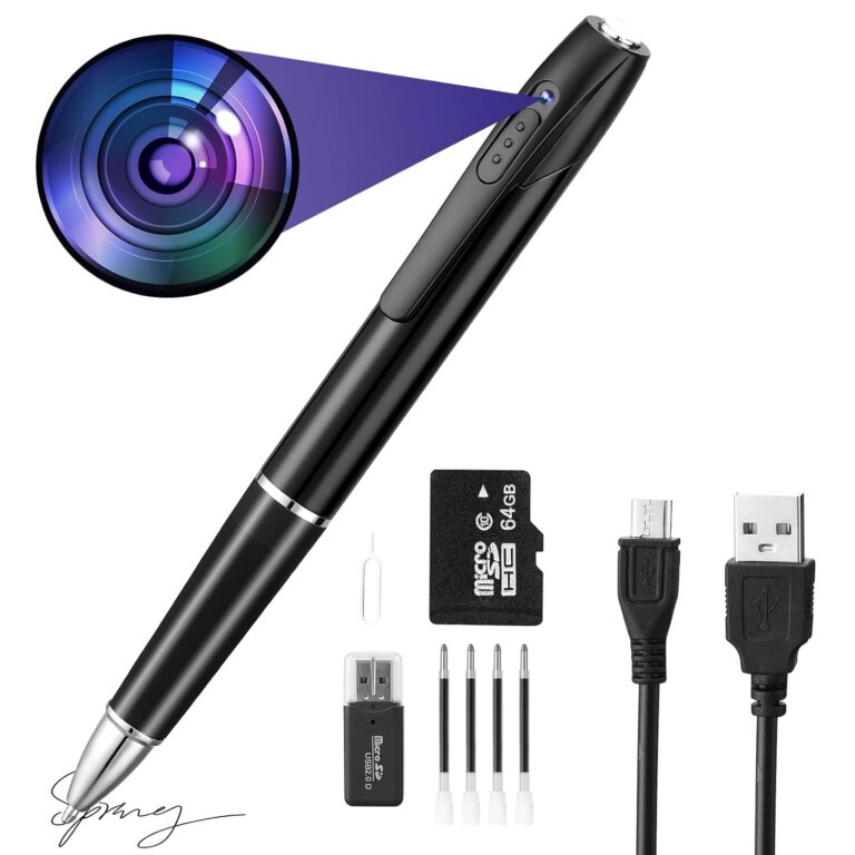 1080P HD Spy Camera, 64GB Mini Body Cam, Hidden Cameras, Mini Camera, Rechargeable Small Pocket Cam, Suitable for Feetings, Classrooms, Business Negotiations