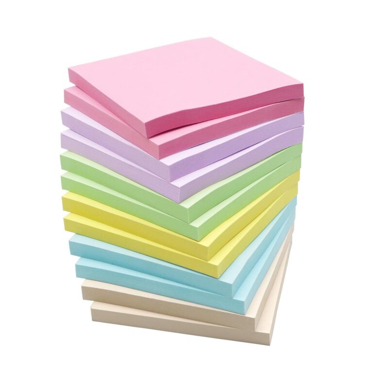 12 Pack Sticky Notes, 3x3 in, Pastel Sticky Notes Sticky Colorful Super Sticking Power Memo Pads Strong Adhesive Sticky Notes Pads, Multi-Color Sticky Pad for Home, Office