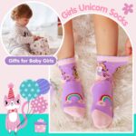 12 Pairs Baby Girls Toddlers Grips Socks Kids Anti Slip/Non Skid Funny Animal Cartoon Crew Cotton Breathable Socks