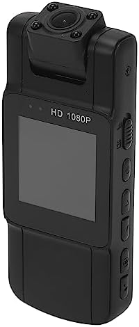 128GB Body Camera Video Recorder, 1000mAh USB Rotatable Mini Camera Camcorder Spy Camera with Night Vision, Wearable Police Body Cam for Sports, Law Enforcement, Security Guard