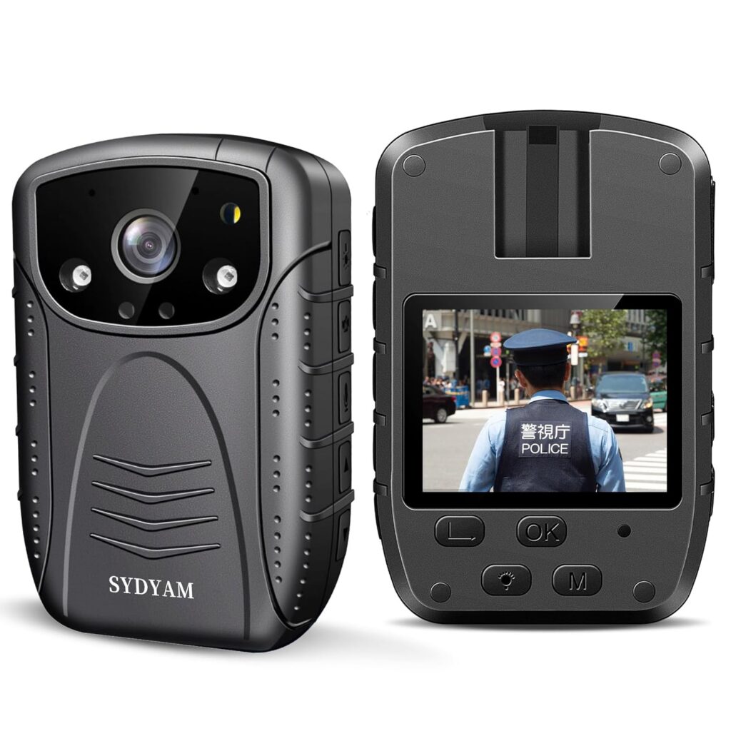 1296P 32GB Body Camera Wearable, Police Body Cam with Loop Recording, Waterproof Camcorder Video Camera for Outdoor Travel Vlog Surveillance, Support 512GB Memory Card Expansion