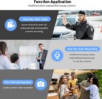 1.4 inch Screen Body Camera with Audio and Car Video Night Vision 1080P FHD Mini Police Portable Body Worn Cam Portable Small Personal Camcorder Sports Action Outdoor Video