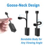 2K Mini Goose-Neck Security Camera Wireless with Magnetic Mount, Built-in Hotspot, Color Night Vision, Motion Detection, SD Card & Cloud Storage, Phone & PC Monitoring for Home...