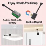 2K Mini Goose-Neck Security Camera Wireless with Magnetic Mount, Built-in Hotspot, Color Night Vision, Motion Detection, SD Card & Cloud Storage, Phone & PC Monitoring for Home...