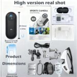 4K Mini Body Cam,Waterproof Pocket Sports Camera,Wearable POV Pro Thumb Camera,Hands Free Magnetic Motorcycle Cam,with Magnetic Clip for Bike Cycling,Vlogging Pet Walk Swim...