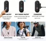 4K Mini Body Cam,Waterproof Pocket Sports Camera,Wearable POV Pro Thumb Camera,Hands Free Magnetic Motorcycle Cam,with Magnetic Clip for Bike Cycling,Vlogging Pet Walk Swim...