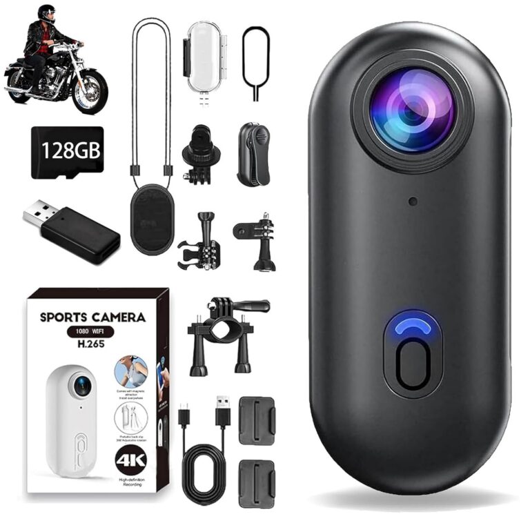 4K Mini Body Camera, 2026 New Thumb Action Camera, Waterproof Wearable Hand Free Portable Action WiFi Cam, Ultra Wide Angle View, Mount Anywhere for Pets, Cycling, Swimming,...