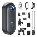 4K Mini Body Camera, Sports Camera, 64GB Action Snap Cam, POV Snapcam, Thumb Size Hands-Free Recording Body Worn, Premium Portable Camcorder Mount Anywhere for Work, Fishing