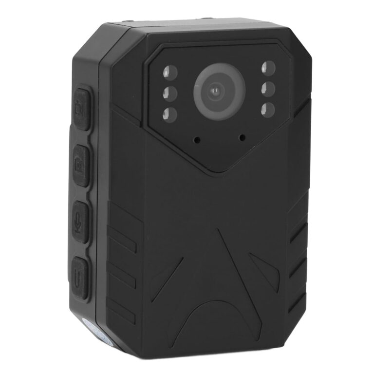 4K Police Body Camera, Built in Record Video Audio Picture 2.0 inch LCD Infrared Night Vision, 1400 mAh Battery Shockproof, Camcorder for Law Enforcement Record