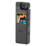 4K UHD, Night Vision Body Cam with 180° Rotatable Lens, 120° View Angle, 1.3 Inch LCD Screen, 128GB Memory, 6 to 7 Hours Battery Life, for Law Enforcement, Outdoor Sports