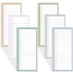 6 Pack Magnetic Notepads for Refrigerator, Grocery List Magnet Pad for Fridge, 50 Sheets per Note Pads To-Do List, Shopping List(300Sheets)