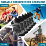 6 Pairs Merino Wool Ankle Running Hiking Socks Warm Winter Thermal Thick Compression Cushioning No Show Socks for Men Women