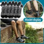 6 Pairs Merino Wool Ankle Running Hiking Socks Warm Winter Thermal Thick Compression Cushioning No Show Socks for Men Women