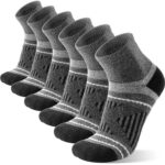 6 Pairs Merino Wool Ankle Running Hiking Socks Warm Winter Thermal Thick Compression Cushioning No Show Socks for Men Women