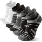 6 Pairs Merino Wool Ankle Running Hiking Socks Warm Winter Thermal Thick Compression Cushioning No Show Socks for Men Women