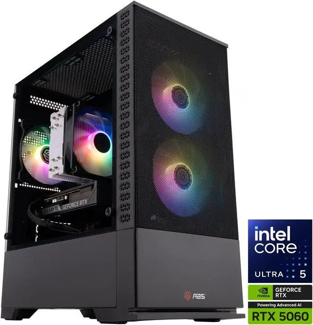 ABS Cyclone Aqua CA225F5060 Intel Core Ultra 5 225F Gaming Desktop PC