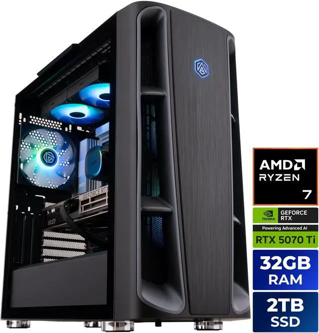 ABS Kaze II Ruby KIIR9800X3D5070TI AMD Ryzen 7 9800X3D Gaming Desktop PC