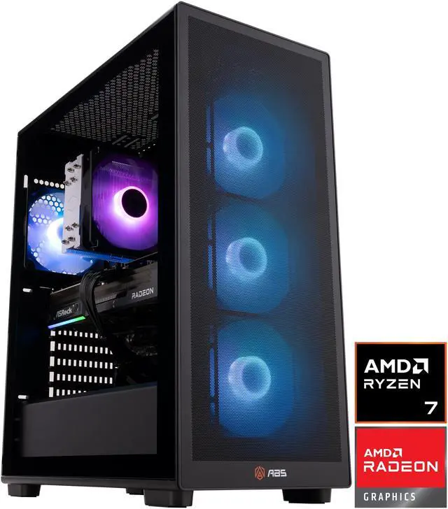 ABS Stratos Ruby Gaming PC - Windows 11 - AMD Ryzen 7 9700X - Radeon RX 9070 XT - 32GB DDR5 6400MHz - 1TB M.2 SSD