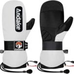 Andake Ski Mittens for Men and Women - Waterproof Winter Gloves，Warm Snow Mitts for Skiing Snowboarding