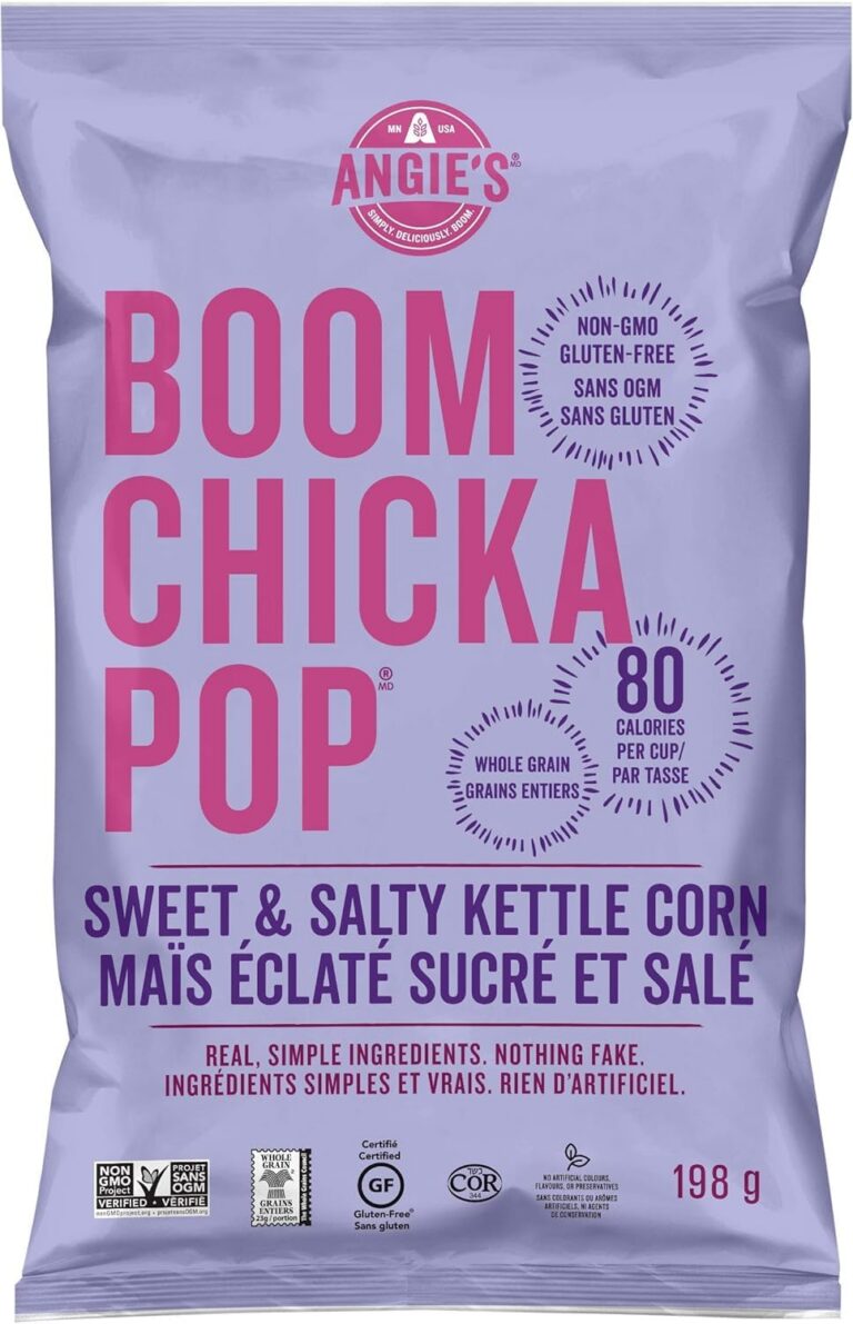 Angie’s BOOMCHICKAPOP® | Non GMO | Gluten Free | Vegan |Ready-to-Eat Popcorn - Sweet & Salty Kettle Corn (198g, 1 Count)