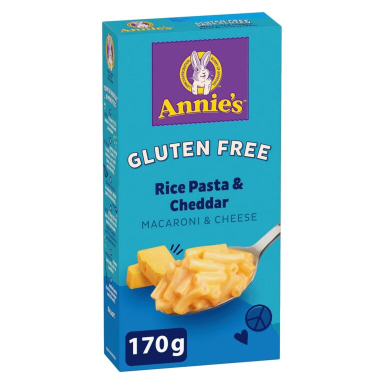 ANNIE'S - MACARONI AND CHEESE Gluten Free Rice Pasta and Cheddar, No Artificial Flavours or Synthetic Colours, Contains Real Cheese and Milk Ingredients