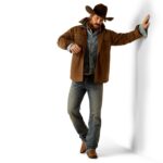 ARIAT mens Yellowstone Herder Waxed Shirt JacketJacket