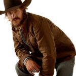 ARIAT mens Yellowstone Herder Waxed Shirt JacketJacket