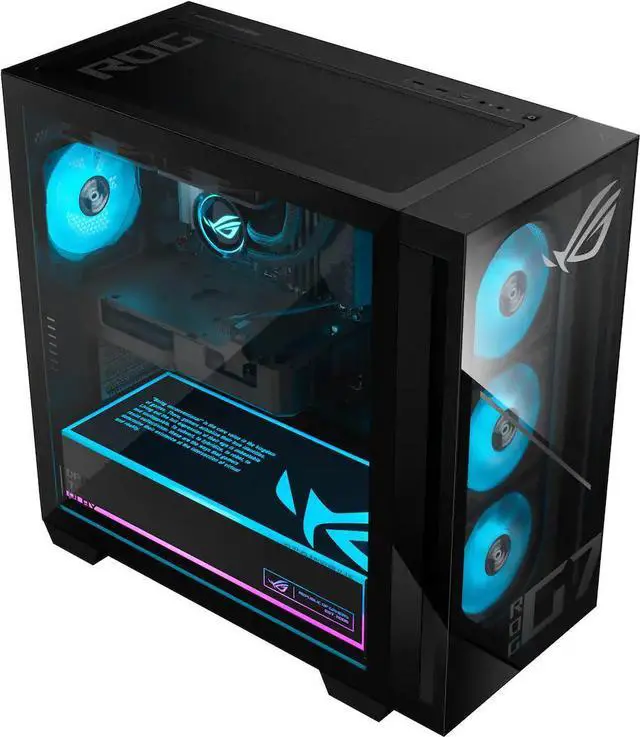 ASUS - ROG GM700 Gaming Desktop - AMD Ryzen 7 9800X3D - 32GB Memory - NVIDIA GeForce RTX 5070Ti 16GB - 2TB SSD - Black