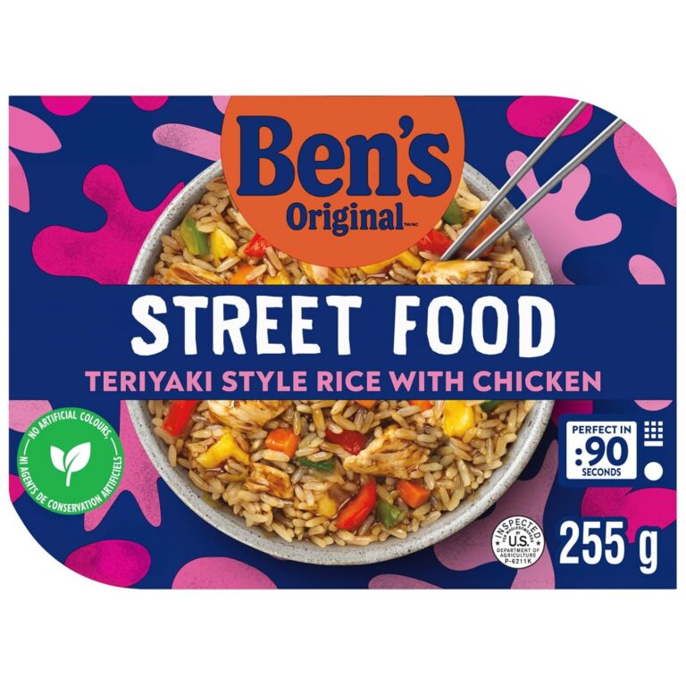 BEN'S ORIGINAL™ Street Food Teriyaki Style Rice with Chicken, Prepared Entrée, Microwave in 90 Seconds, 255 g