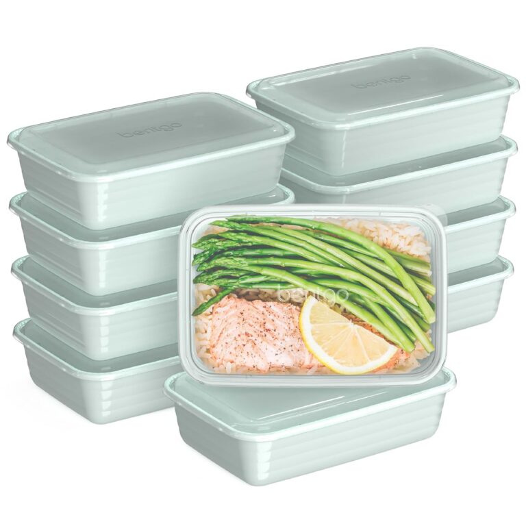 Bentgo Prep 1-Compartment Meal-Prep Containers with Custom-Fit Lids - Microwaveable, Durable, Reusable, BPA-Free, Freezer and Dishwasher Safe Food Storage Containers - 10 Trays...