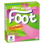 BETTY CROCKER FRUIT BY THE FOOT Strawberry Starburst Fruit Flavoured Snacks, Pack of 6 Rolls