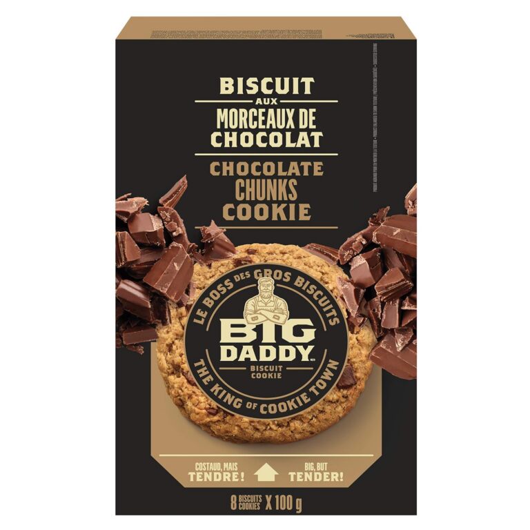 Big Daddy Chocolate Chunks Cookies, Soft & Tender Home-Baked Style Gourmet Cookies, Contains 8 Cookies (Individually Wrapped), 800g