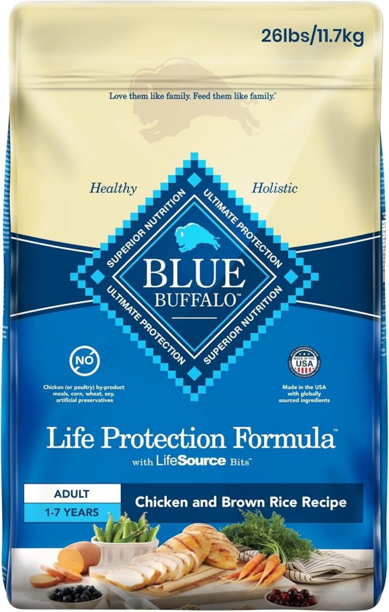 Blue Buffalo Life Protection Formula Adult Dog Food - Natural Dry Dog Food for Adult Dogs - Chicken and Brown Rice - 11.7 Kg Bag