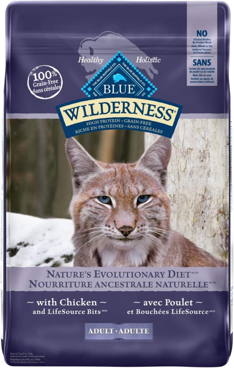 Blue Buffalo Wilderness High Protein Grain Free, Natural Adult Dry Cat Food, Chicken 5.4 Kg Bag - Large Bag, Kibble