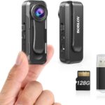 BOBLOV W1 128GB True 1080P Small Body Camera, Personal Pocket Video Camera with Audio Loop Recording Time Stamps External Memory Up to 128GTwo Clips and Easy to Operation (128GB)
