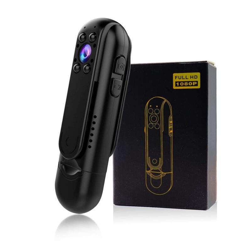 Body Camera HD 1080P Portable Mini Body Cam Video Recorder with Night Vision, Loop Recording for Motion Detection, Police Wearable Worn Camera for Outdoor Sport, Home Security