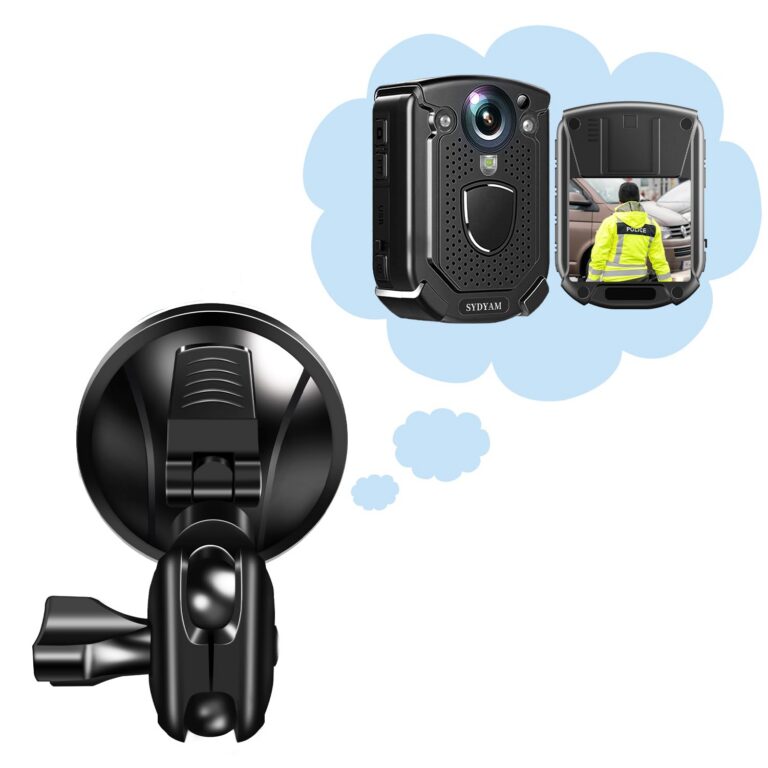 Body Camera Suction Cup Mount, Dash Cam Holder, 360° Adjustable Car Mount Windshield Window for Body Cam Model V6/F1