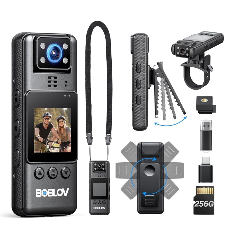 Body Camera with Video and Audio Recording: Small Mini Wearable Body Worn Cam Portable for Police Personal, Camcorder for Sport Action Outdoor, 1080P Video Recorder (256GB)
