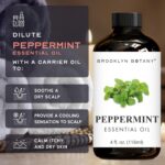 Brooklyn Botany Peppermint Essential Oil - Huge 118 ml - 100% Pure and Natural - Premium Grade with Dropper - for Aromatherapy and Diffuser