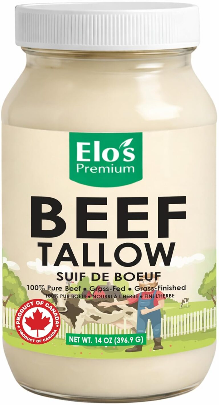 CANADIAN Beef Tallow 14OZ | PRODUCT OF CANADA| Premium Quality Rendered Fat | Ideal for Cooking, Frying, and Baking | Enhances Flavor and Texture | Keto and Paleo Friendly | By...