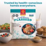Canadian Made Ground Cold Milled Golden Roasted Flaxseed (42oz/1.2Kg) – Vegan, Non-GMO, Gluten-Free – Omega-3 & Fiber-Rich Linseed Meal by CanMar Foods