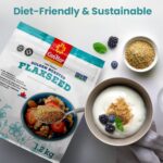 Canadian Made Ground Cold Milled Golden Roasted Flaxseed (42oz/1.2Kg) – Vegan, Non-GMO, Gluten-Free – Omega-3 & Fiber-Rich Linseed Meal by CanMar Foods
