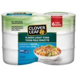 Clover Leaf Flaked Light Skipjack Tuna in Water - 170g, 6 Count - Canned Tuna - High in Protein - 13g of Protein Per 55g Serving - 100% Wild-Caught and Traceable Tuna - Trace My...